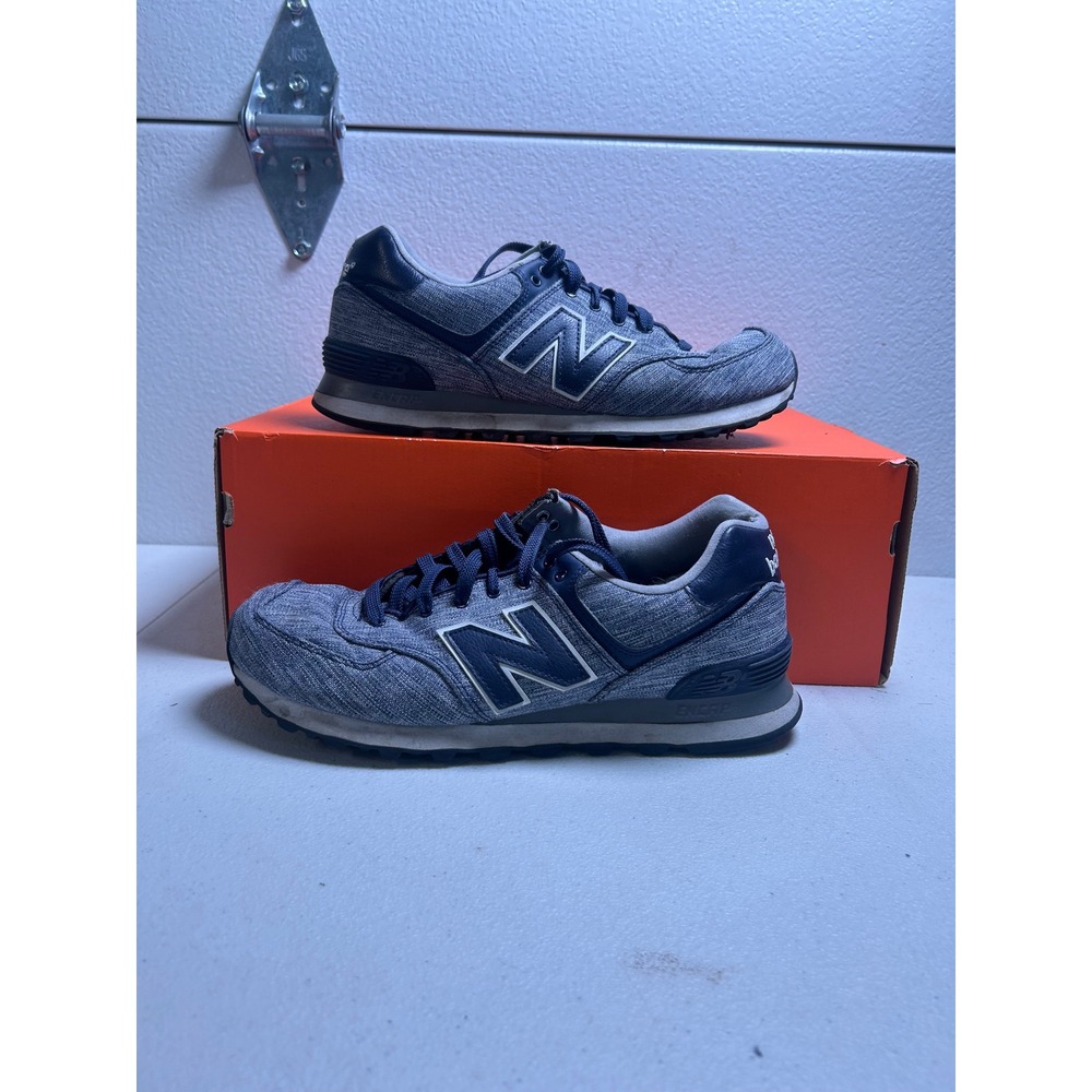 New Balance 574 Pique Polo Blue Chambray Mens Size 9 #3108